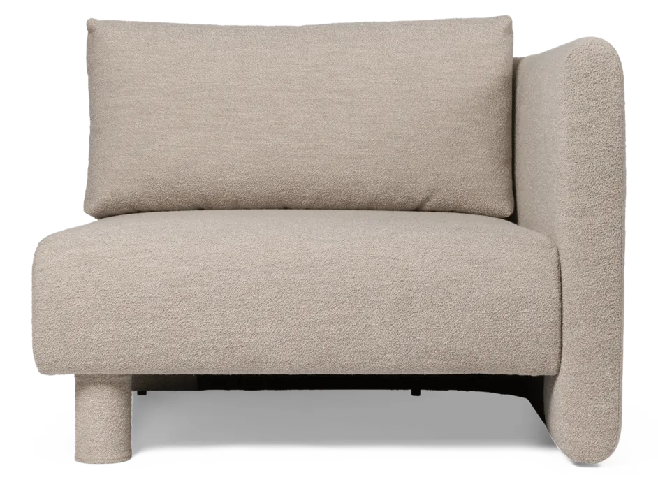 Ferm Living Dase Element bank - Armleuning rechts-Soft Bouclé - Naturel Fabrieksprijs