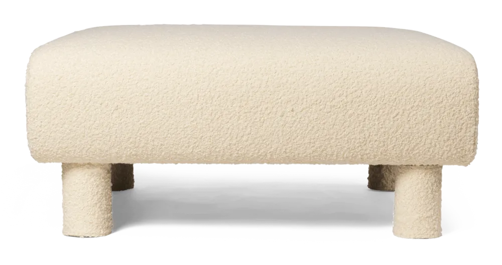 Hete Deal Ferm Living Dase ottoman-Nordic Bouclé - Off-white