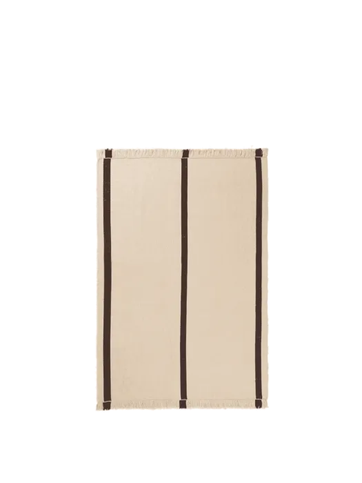 Dagaanbieding Ferm Living Calm Kelim vloerkleed-Off-white/Coffee