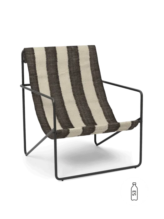 Betaalbaar Ferm Living Desert zwart fauteuil-Off-white/Chocolate