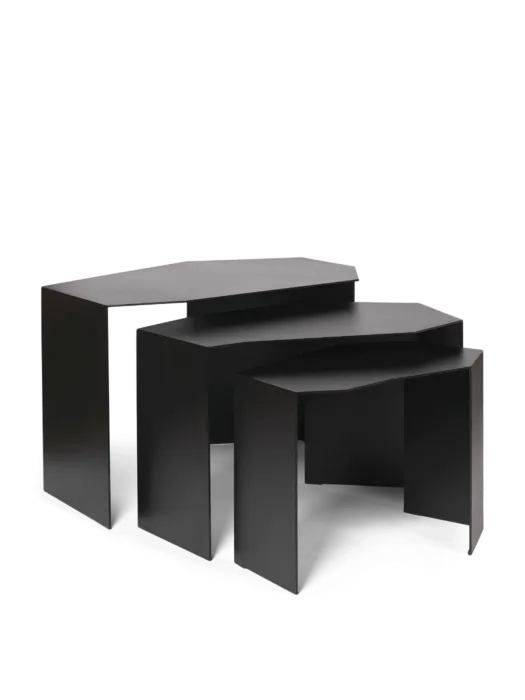Ferm Living Shard bijzettafel - set van 3-Black Alleen Vandaag
