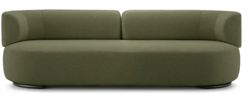 Tijdelijk Beschikbaar Kartell K-Waiting bank bouclé-Groen