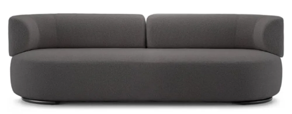 Tijdelijk Beschikbaar Kartell K-Waiting bank chenille-Grijs