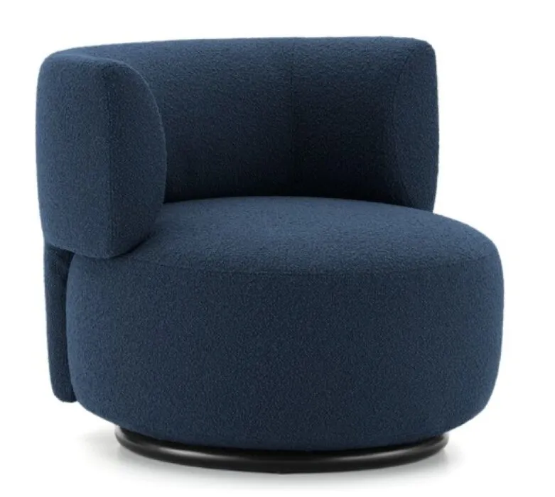 Kartell K-Waiting fauteuil bouclé-Donkerblauw Speciale Aanbieding