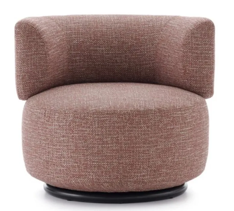 Snelle Levering Kartell K-Waiting fauteuil texture draaibaar-Bordeaux