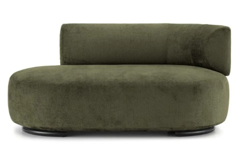 Flitsaanbieding Kartell K-Waiting dormeuse chenille-Groen-Arm rechts