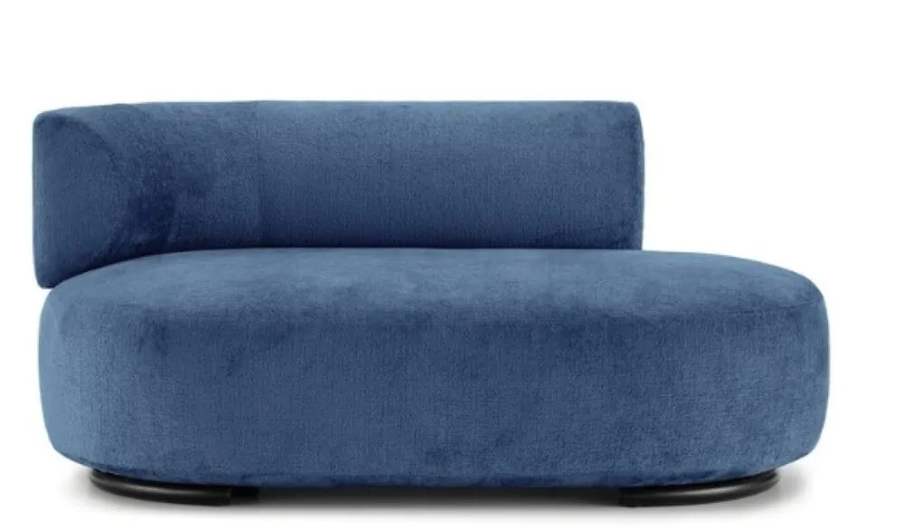 Kartell K-Waiting dormeuse chenille-Helblauw-Arm links Seizoensaanbieding