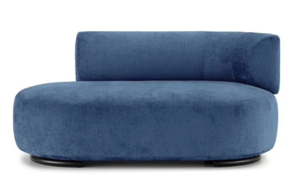 Exclusieve Aanbieding Kartell K-Waiting dormeuse chenille-Helblauw-Arm rechts