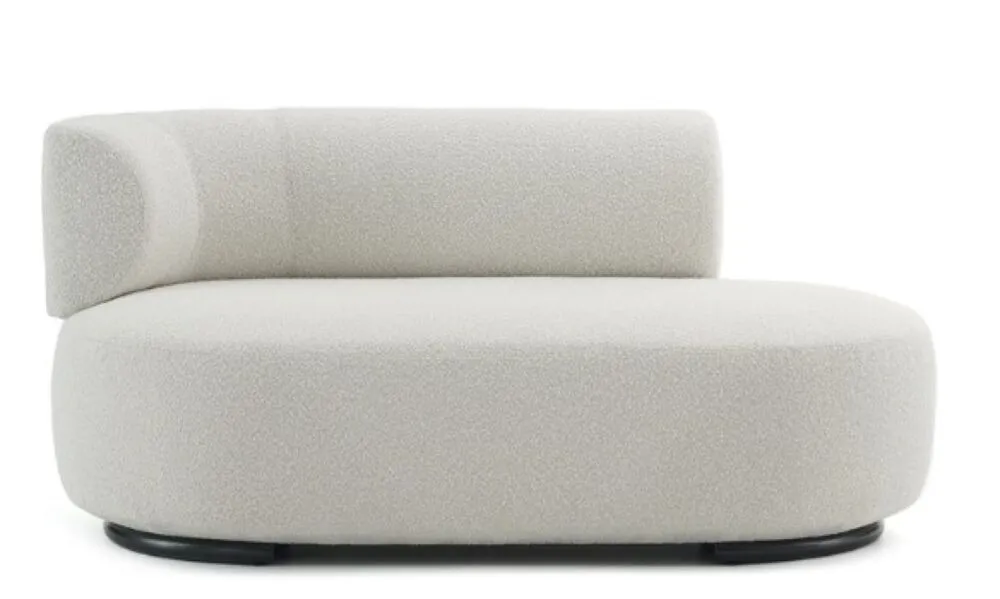 Kartell K-Waiting dormeuse bouclé-Ecru-Arm links Finale Uitverkoop