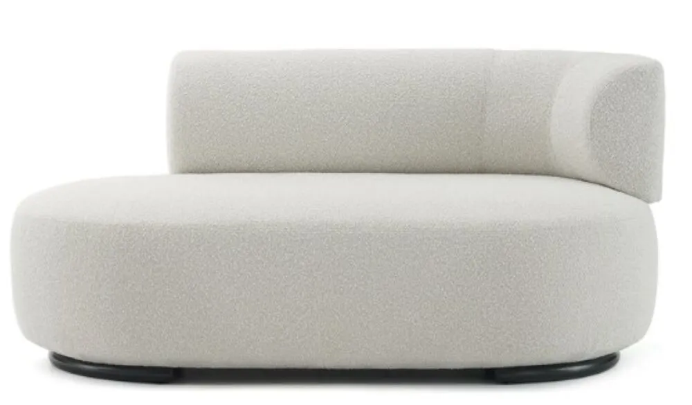 Kartell K-Waiting dormeuse bouclé-Ecru-Arm rechts Gratis Retour