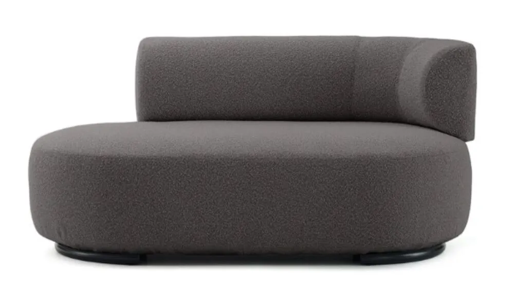 Kartell K-Waiting dormeuse bouclé-Grijs-Arm rechts Veilige Betaling