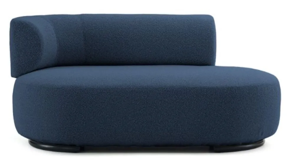 Kartell K-Waiting dormeuse bouclé-Donkerblauw-Arm links Koopje