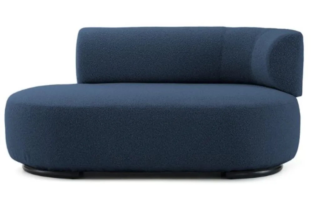 Gereduceerde Prijs Kartell K-Waiting dormeuse bouclé-Donkerblauw-Arm rechts