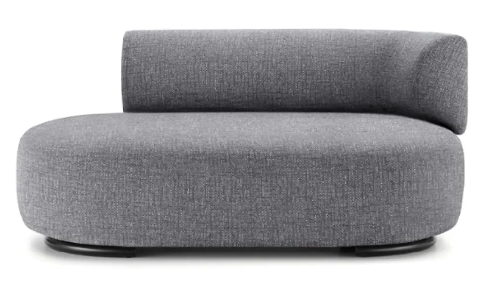 Populair Kartell K-Waiting dormeuse texture-Helblauw-Arm rechts