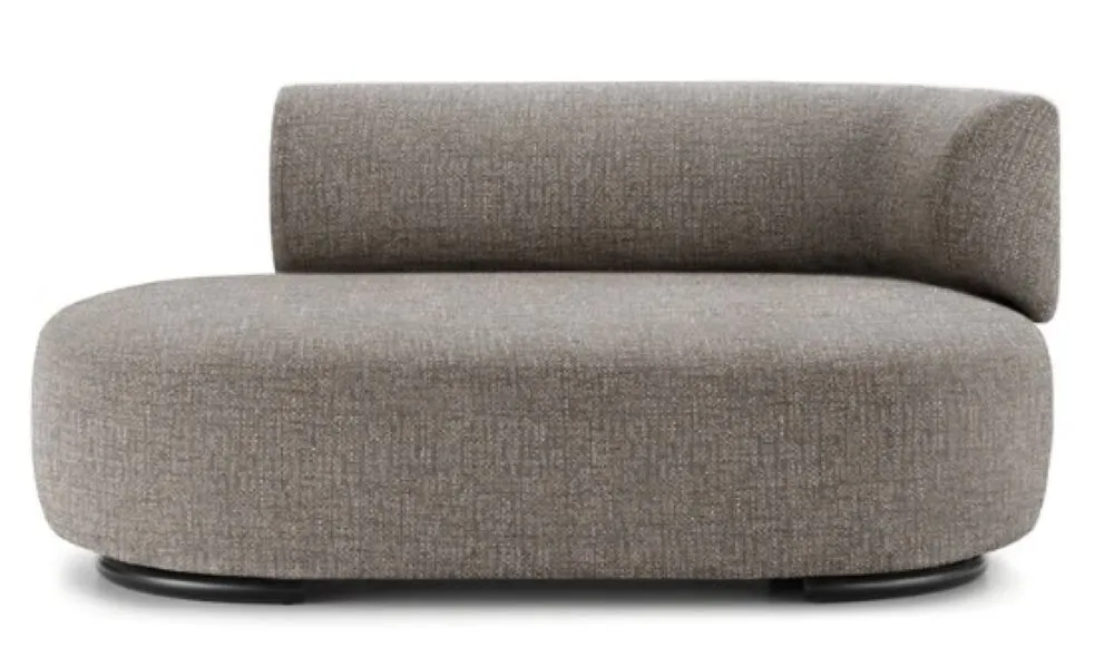 Superprijs Kartell K-Waiting dormeuse texture-Grijs-Arm rechts
