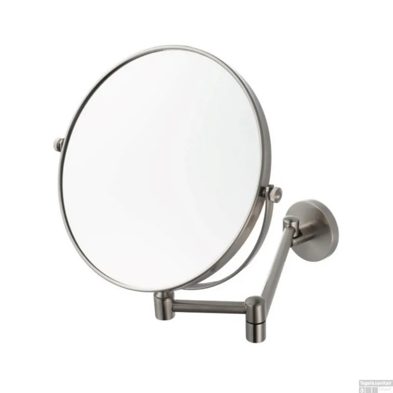 Finale Uitverkoop Scheerspiegel Aqualux Pro 2500 Draaibaar Wand Vergrotend Rond RVS