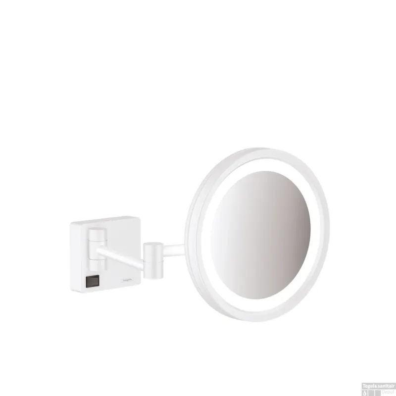 Populair Scheerspiegel AddStoris HansGrohe Met LED Licht Mat Wit