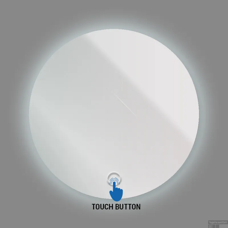 Ronde Badkamerspiegel BWS Omega 80cm Met Verlichting Korting
