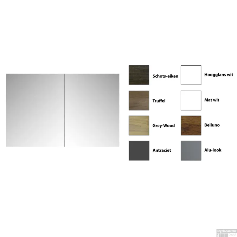 Speciale Aanbieding Spiegelkast Sanicare Qlassics (alle kleuren, alle maten)