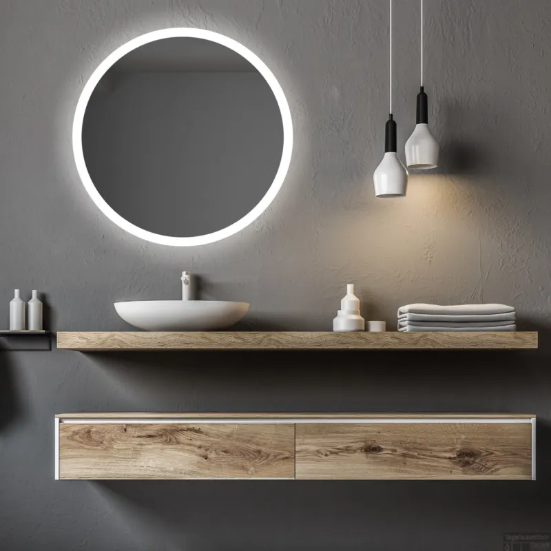 BWS Badkamerspiegel Spark Edge Rond met LED verlichting 100cm Flitsaanbieding