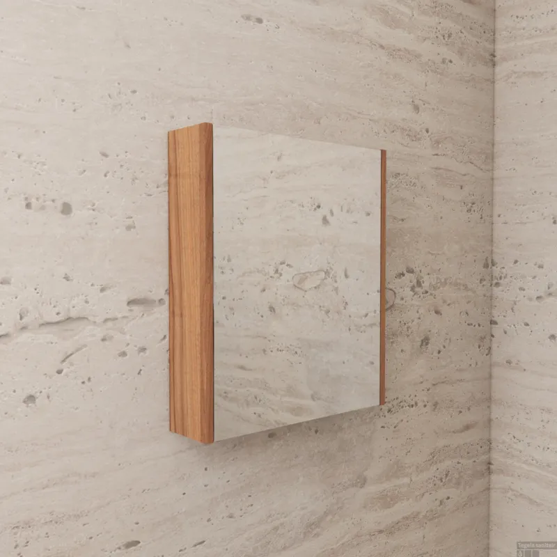 Nieuw Spiegelkast BWS Riga 80 cm, 2 Deuren Walnoot
