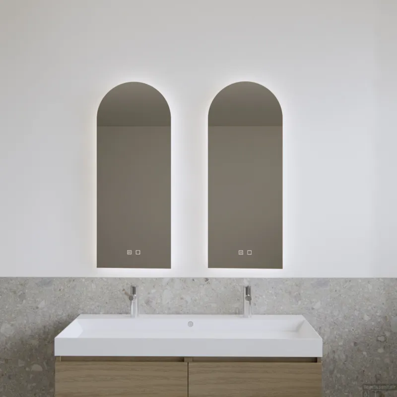 Spiegel Gliss Design Gaya 40x100 cm Rechthoek Verlichting en Spiegelverwarming Bestel Nu