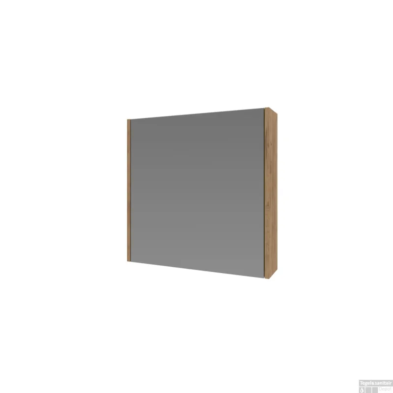 Spiegelkast Proline Comfort Met Houten Deur 60x14x60 cm Whisky Oak Koop Online