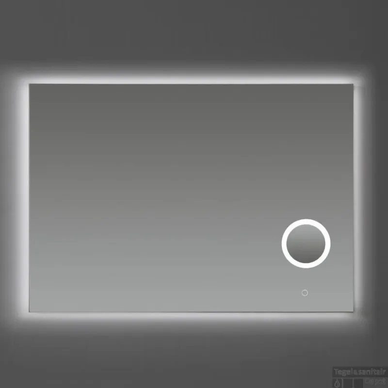 Badkamerspiegel Sanilux Met Spiegelverwarming Dimbare LED-Verlichting en Make-Up Spiegel 100x70x2,5 cm Meest Verkocht