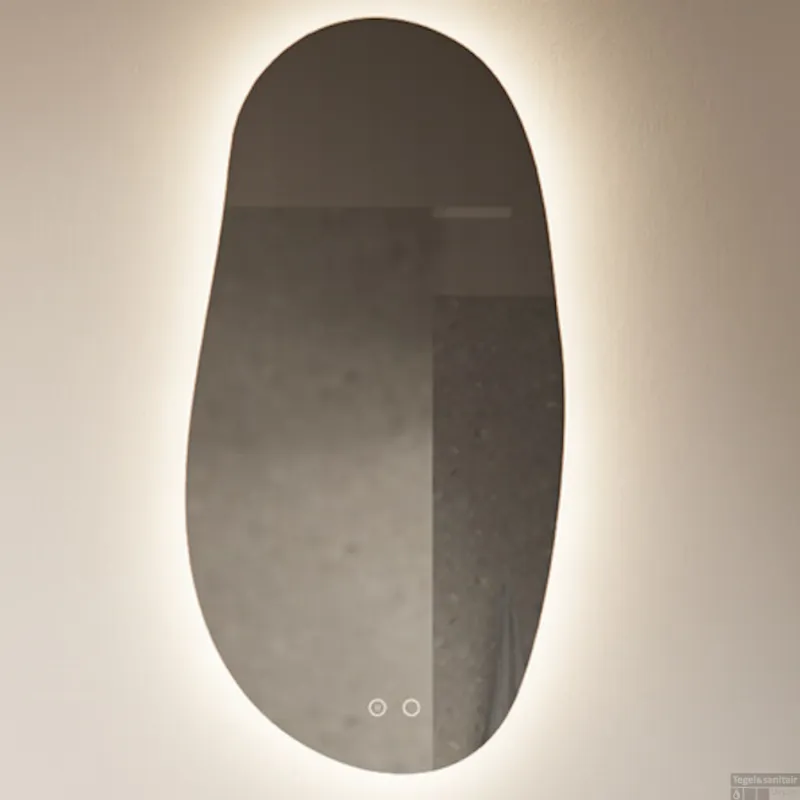 Gereduceerde Prijs Spiegel Gliss Maya 50x100 cm Verticaal Met LED-verlichting En Spiegelverwarming