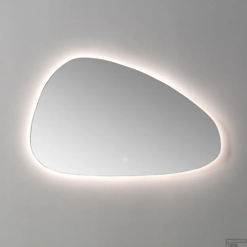 Spiegel Sanilux Organisch 100cm Met LED Verlichting Incl. spiegelverwarming Superprijs