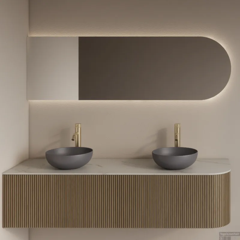 Hete Deal Spiegel Gliss Design Zelus Links met Indirecte LED Verlichting en Verwarming 120x60 cm