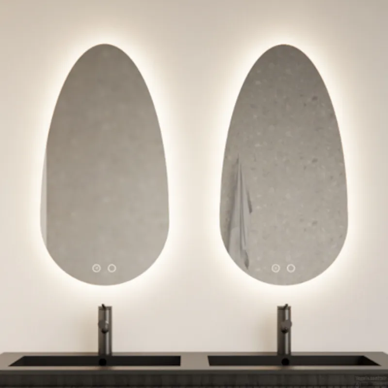 Laatste Versie Badkamerspiegel Gliss Triton LED Verlichting Met Spiegelverwarming 110x60 cm