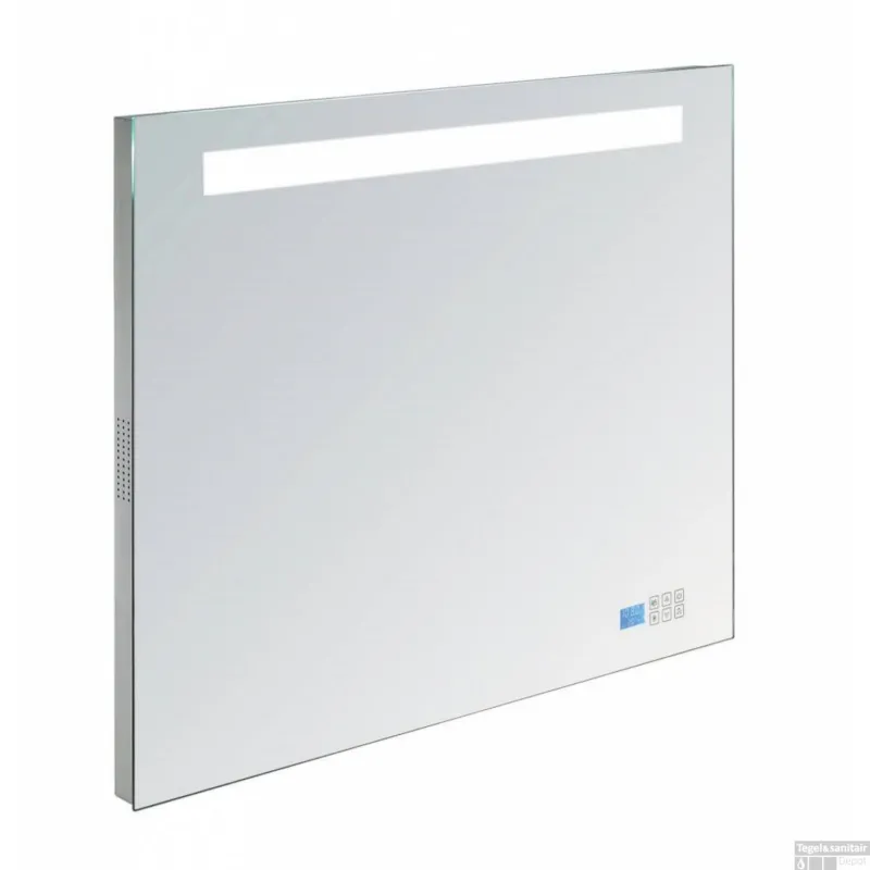 Direct Verzonden Badkamerspiegel met Radio Sanilux en TL-Verlichting Spiegelverwarming (ALLE MATEN)