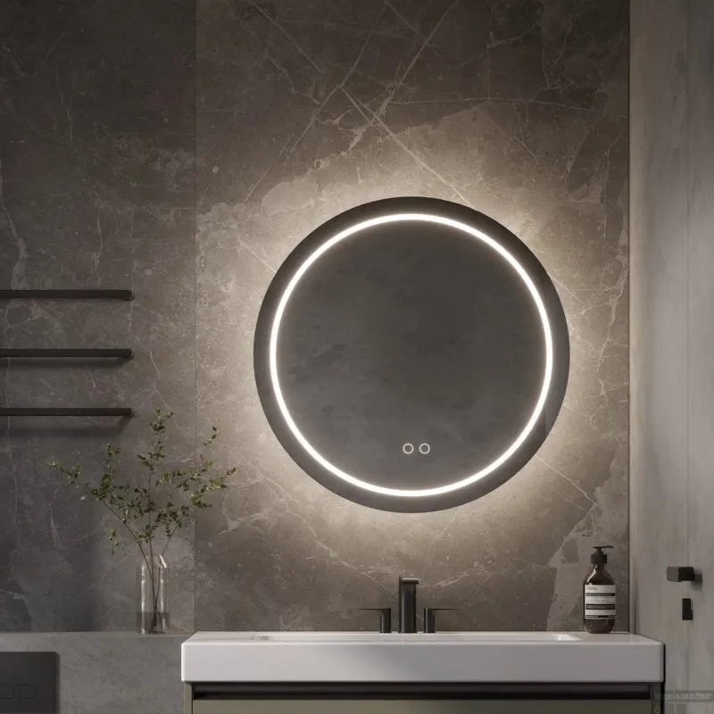 Merkproduct Spiegel Martens & Meijer Frankfurt Rond 60 cm met Directe & Indirecte Verlichting Rondom, Incl. Verwarming & Dimbare Touch