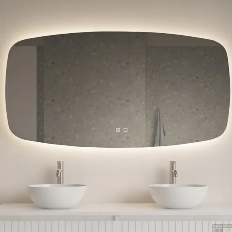 Badkamerspiegel Gliss Erato 120x65cm Horizontaal LED Incl. Verwarming Express Levering