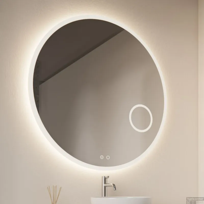 Spiegel Gliss Design Sol Rond 100cm Met LED Verlichting En Spiegelverwarming Nieuw