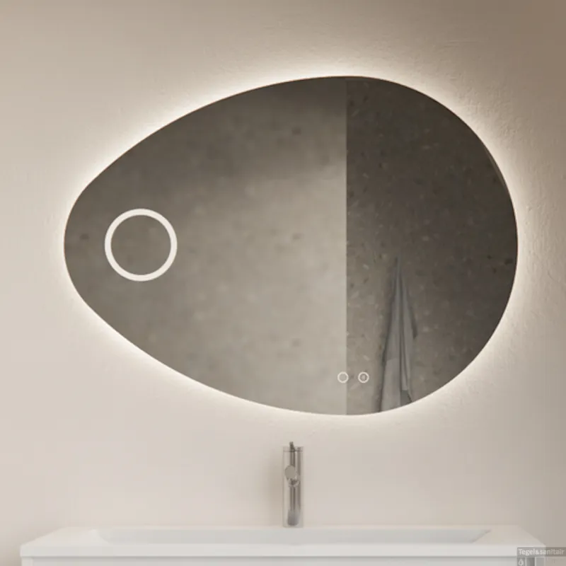 Badkamerspiegel Gliss Atlas 120x90cm Verticaal LED Met Spiegelverwarming Laatste Kans
