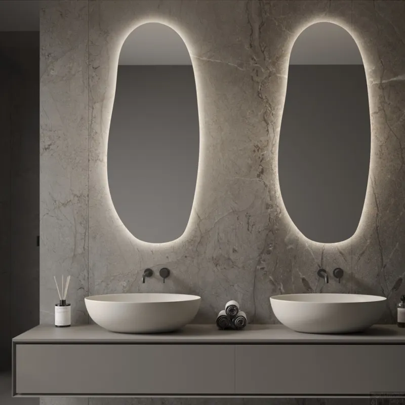 Gratis Retour Spiegel Martens & Meijer Amsterdam Organisch 50x100 cm Met Verlichting en Verwarming