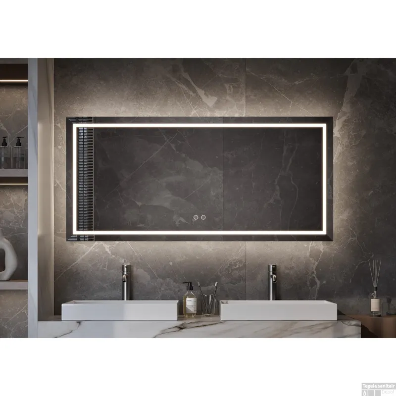 Lage Kosten Spiegel Martens & Meijer München Fade 120x70 cm met Directe & Indirecte Verlichting Rondom, Incl. Verwarming & Dimbare Touch