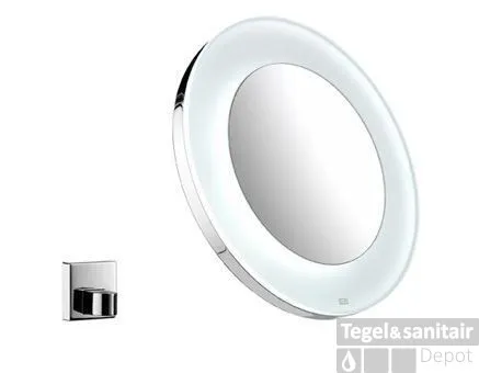 Nieuw Emco Scheerspiegel Rond 26cm. Met Led Verl.batterij Chroom