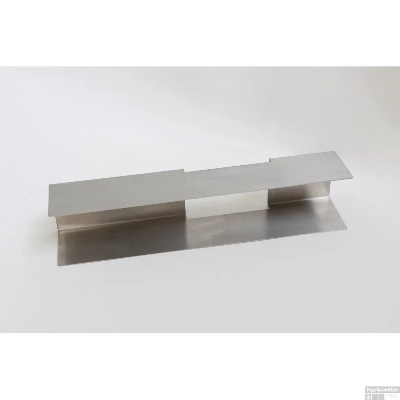 Aanbieding INK Fonteinplanchet Linea Staal RVS Geborsteld tbv Fontein Plakspiegel 10x70 of 10x100 cm