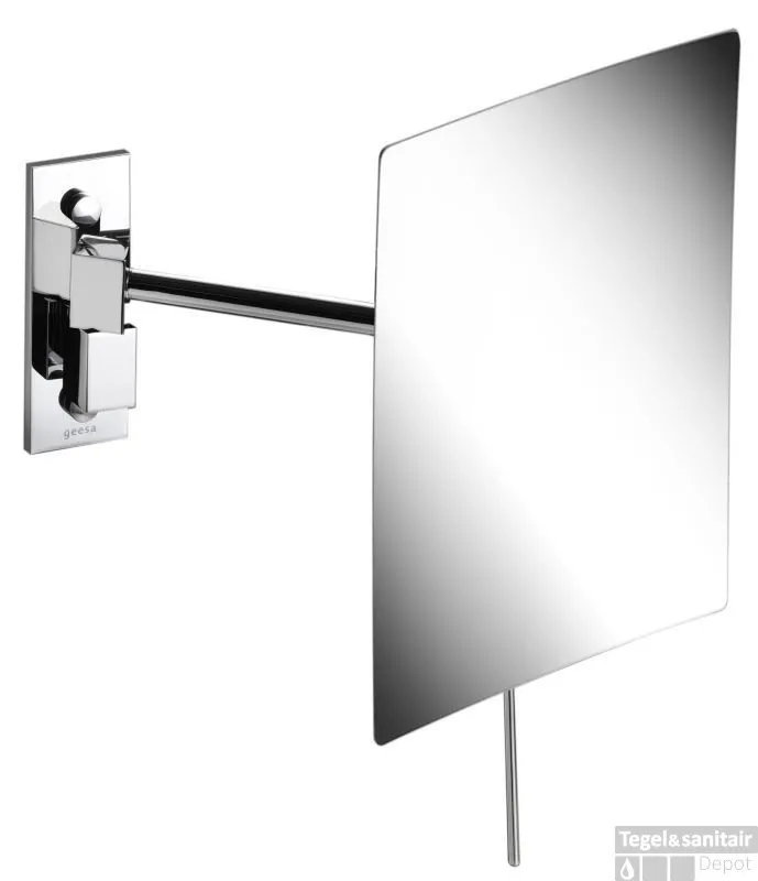 Meest Verkocht Geesa Cosmetic Collection Scheerspiegel 1-arm Vierkant 15x22,5 cm 3x Vergrotend Chroom