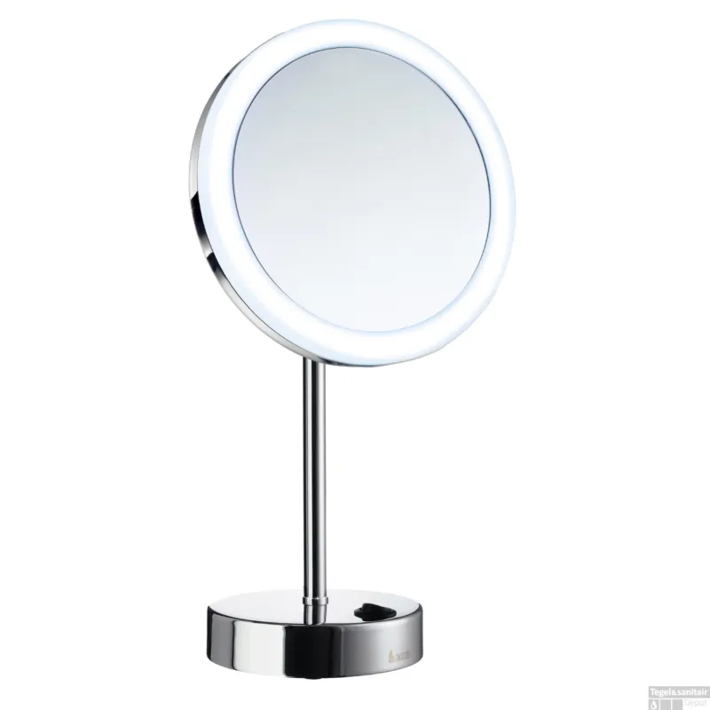 Vergrotingsspiegel Smedbo Outline Vrijstaand met LED PMMA Dual Light Chroom Aanbieding