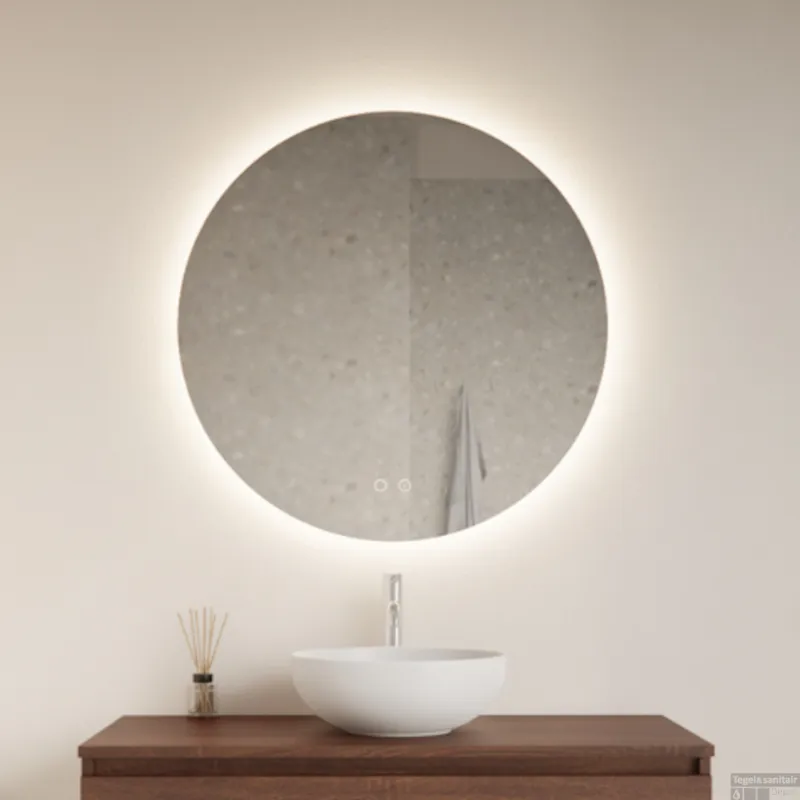 Veilige Betaling Spiegel Gliss Design Oko Rond LED Verlichting 40cm