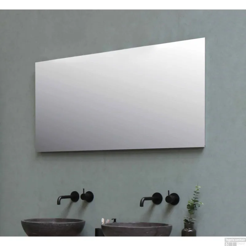 Direct Beschikbaar Badkamerspiegel BWS Salt 120x80 cm Op Houten Paneel