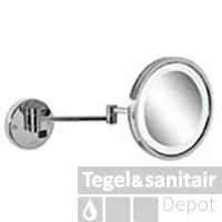 Geesa Cosmetic Collection Scheerspiegel 2-arm 21.5 Cm.met Led 3x Vergrotend Chroom Korting