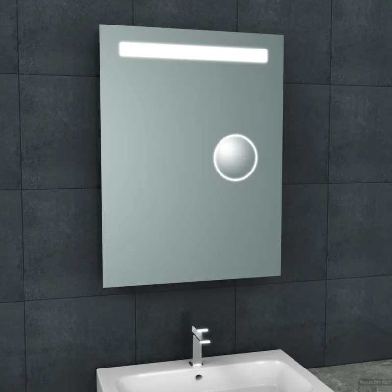 Voordeelprijs Spiegel Wiesbaden Tigris met LED Verlichting En Scheerspiegel 60x80cm