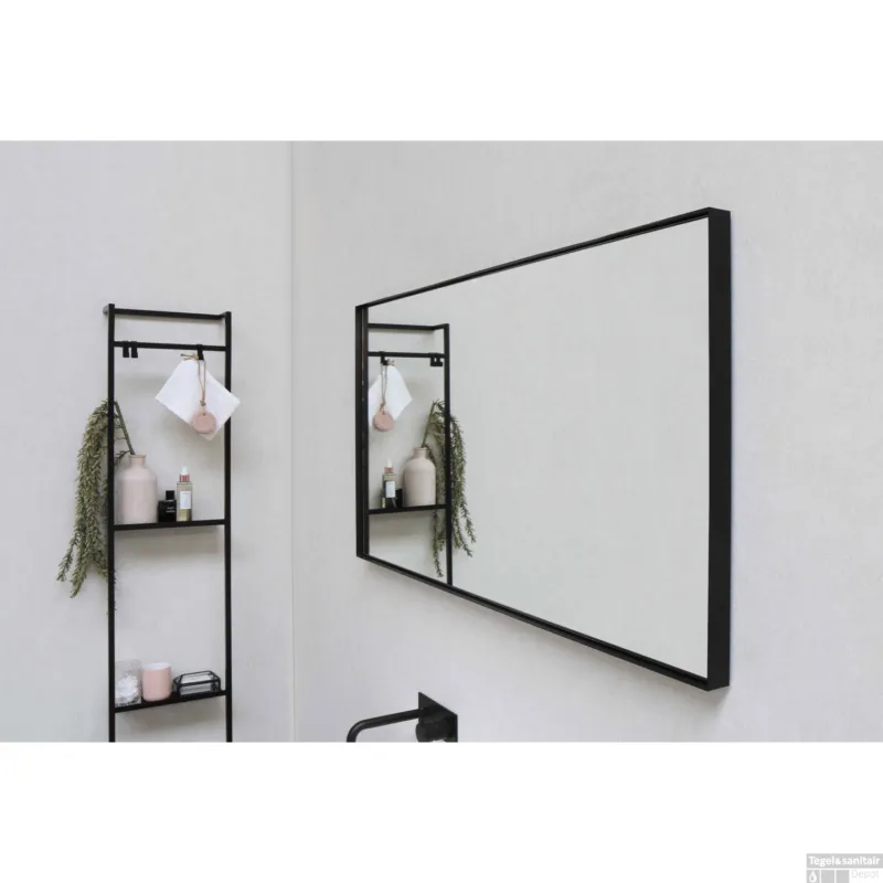 Badkamerspiegel BWS Salt 120x60 cm Zwart Koop Online