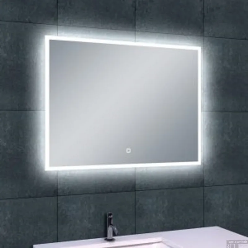 Actieprijs Spiegel Wiesbaden Quatro dimbare LED condensvrij 80x60x3.5cm