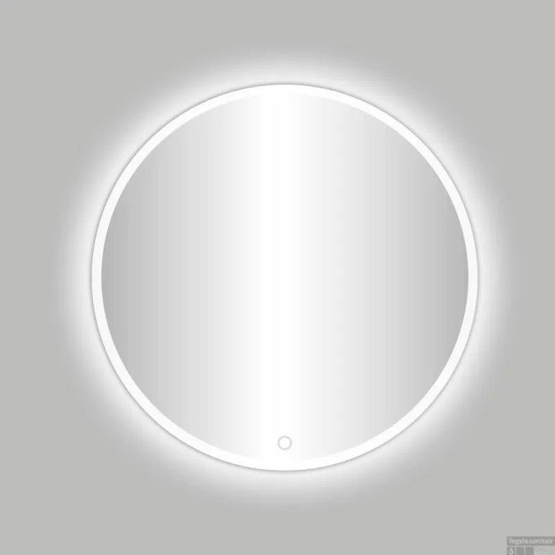 Badkamerspiegel Best Design Venetie White LED Verlichting 60x60 cm Rond Mat Wit Hete Deal